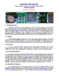 It supports 2k or 8k mode with 6, 7, and 8mhz bandwidth. Rtl2832u Datasheet Pdf Realtek Semiconductor