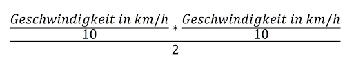 1 reaktionsweg 2 bremsweg normal 3 bremsweg gefahrbremsung 4 anhalteweg = reaktionsweg + bremsweg 5 weblinks faustformel: Bremswegrechner Grundlagen Kostenloser Bremswegrechner