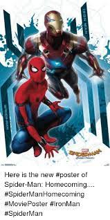 Iron Man Spider Man Here Is The New Poster Of Spider Man Homecoming Spidermanhomecoming Movieposter Ironman Spiderman Iron Man Meme On Me Me