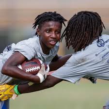 Former Florida State and Dallas Cowboys football player Pat Watkins hosted  a youth football camp at Florida State University School Friday, June 18,  2021. Groups of children were divided up by age