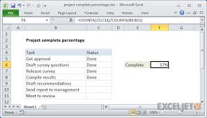 Excel Formula Project Complete Percentage Exceljet