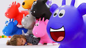 Colorful Bouncy Farm Animal Hopper Cow Dog Bunny Fun Kids Diy Pupp Diy For Kids Bouncy Farm Animals