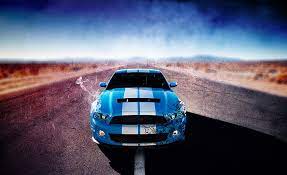 Hd Wallpaper Ford Mustang Shelby Gt500 Blue And White Ford Mustang Gt Aero Wallpaper Flare