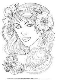 Trail of colors has designed some beautiful free coloring pages for adults that include images of leaves, flowers, dragons, aliens, butterflies, and abstract shapes. Pretty Women Coloring