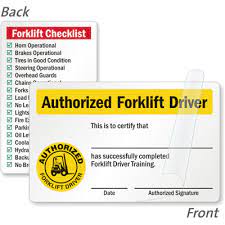 Yes, now you can download and edit the template with the necessary details and become a licensed. Forklift Certification Cards Forklift Driver Wallet Cards