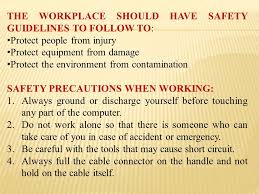 Impact of ict safety precautions you wouldn't imagine that using computers could be dangerous, but there are a few situations that can result in accidents. Computer Hardware Servicing Ppt Video Online Download