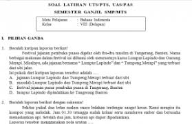 Check spelling or type a new query. Soal Uas Pas Bahasa Indonesia Kelas Viii Smp Mts K 13 Revisi Pendidikangratis Id
