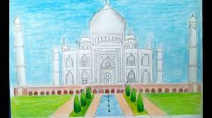 How To Draw Tajmahal Step By Step Easy Drawing Easy Drawings For Kids Easy Drawings Drawing For Kids