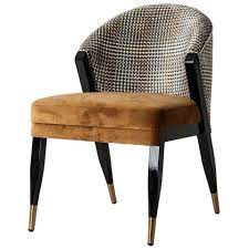 Black Lacquer Wooden And Velvet Chair Luxury Dining Chair Wooden Dining Chairs Luxury Chairs