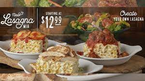 100 grams of olive garden, lasagna classico contain 10.33 grams of carbohydrates, 1.6 grams of fiber, 11.28 grams of protein, 450 milligrams of sodium, and 65.29 grams of water Olive Garden Launches First Ever Create Your Own Lasagna Chew Boom