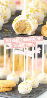 No Bake Champagne Cookie Pops Perfect For New Years Recipe Dessert Recipes Holiday Cookie Recipes Best Dessert Recipes