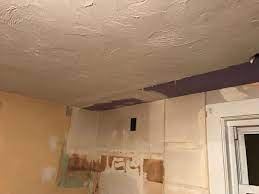 While the name sheetrock® is a trademark of the us gypsum company, the term is widely used eponymously. How To Handle Joint Between Uneven Ceiling Drywall Home Improvement Stack Exchange