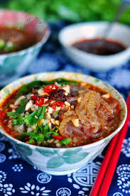 Sichuan Chongqing Hot And Sour Sweet Potato Noodles Sweet Potato Noodles Recipe Food Recipes