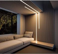 Simple Elegant Linear Design For Wall Ceiling Dynamic Lighting Lighting Design Interior Ceiling Design Home Interior Design