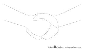 Nine ways to draw a handshake,shaking hand drawing stock explore collection of drawing of two hands. How To Draw A Handshake Step By Step Animeoutline