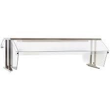 Planning a big family dinner or a wholesome buffet? Eagle Group Bs2 Ht3 Stainless Steel Buffet Shelf With 2 Sneeze Guards For 3 Well Food Tables 48 X 36