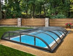 abri piscine bas en modules relevables structure en aluminium outdoor structures garden bridge outdoor