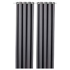 Hilleborg Blackout Curtains 1 Pair Gray 57x98 145x250 Cm Ikea Block Out Curtains Curtain Rods Blackout Curtains