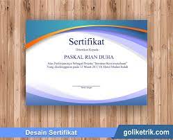 Berikut ini serbabisnis telah membuatkan desain sertifikat yang kami bagikan gratis. Download Desain Certificate Template Free Docx Word And Cdr Coreldraw Bisa Edit 100 Goliketrik
