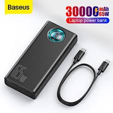 Baseus Power Bank 30000mah 65w Pd Quick Charge Qc3 0 Powerbank For Laptop External Battery Charger For Ipho In 2020 External Battery Charger Powerbank External Battery