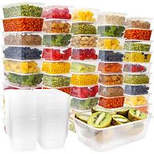 10pcs disposable fruits food salad storage containers with lids for restaurant. Amazon Com Plastic Food Storage Containers With Lids Disposable Plastic Food Containers Meal Prep Containers Food Prep Freezer Containers With Lids 50 Pack Kitchen Dining