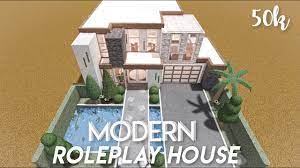 50k Modern Roleplay House Bloxburg Speedbuild Youtube The house is an important residential building where the player lives in welcome to bloxburg. 50k modern roleplay house bloxburg speedbuild