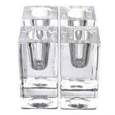 Chunky Glass Taper Candle Holder