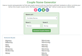 Some of the names are funny, some unusual, and some are just really cute. 10 Free Couple Name Generator Websites