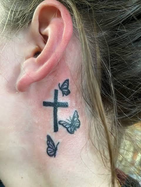 butterflies & cross