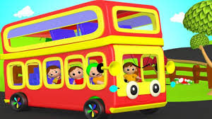 Wheels On The Bus Go Round And Round 3d Animation Nursery Rhymes For C Preschool Activities Learning Shapes School Fun