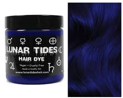 Her hair is really long and it's dyed with a gorgeous blue shade. Lunar Tides Semi Permanent Hair Colour Blue Velvet Blue Amazon De Beauty