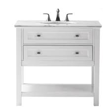 We've got bathroom vanities sales and bellaterra home 31 single vanity in gray ash finish top with white carrara and rectangle sink. Home Decorators Collection Austell 37 In W X 22 In D Bath Vanity In White With Natural Marble Vanity Top In White Bf 25193 Wh The Home Depot