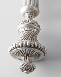 The antique brass finish on her diy curtain rods is lovely and you won't believe what she used for finials! Antique Drapery Rod Silver Leaf Curtain Hardware