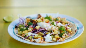 2 tablespoons thinly sliced green onion; Fearne S Mexican Fish Tacos Recipe On Jamie And Jimmy S Friday Night Feast Fish Tacos Jamie Oliver Fish Tacos Fish Recipes