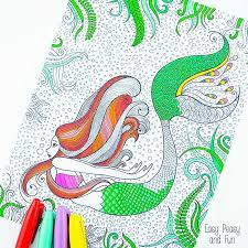 Download and print these adult mermaid coloring pages for free. Mermaid Coloring Page For Adults Easy Peasy And Fun