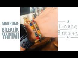Makrome Bileklik Yapimi Youtube Bileklik Orgu Bileklik Modelleri Mikro Makrame