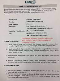 Kementerian pertanian dan industri makanan. Iklan Jawatan Kosong Cidb Kerja Kosong Kerajaan