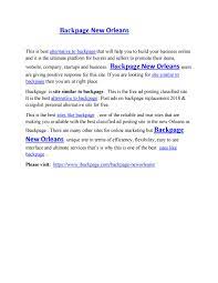 Backpage New Orleans by cutie seo - Issuu