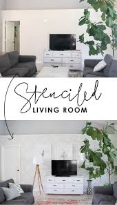 Living Room Stencil Instead Of Wallpaper House Mix Cheap Living Room Decor Living Room Accent Tables Wallpaper Living Room