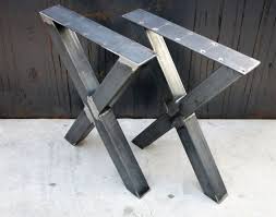 Industrial X Shape Metal Table Legs 3x3 Etsy Metal Table Legs Table Legs Metal Table