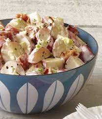 While they are still warm, add salt and pepper and the granulated garlic and onion (however much you prefer for taste) and lemon juice and toss potatoes. 50 Potato Salads Food Network Bacon Ranch Potato Salad Ranch Potato Salad Food Network Recipes