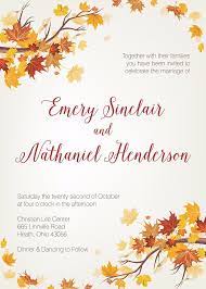Autumn Wedding Invitation Fall Wedding Invitation September Etsy In 2021 Orange Wedding Invitations Fall Wedding Invitations Wedding Invitations Leaves