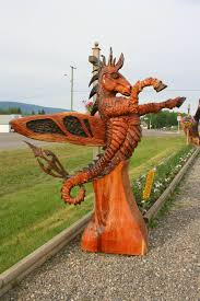 2014 The Horsefly Ryan Cook Bc Canada Chainsaw Carving Lion Sculpture Carving