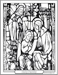 This represents the fourth joyful mystery of the rosary. Holy Family Coloring Pages Joseph Mary And Jesus Coloring Page