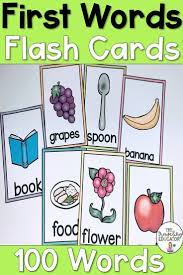 First Words Flash Cards For Beginners Printable Flash Cards Flashcards Baby Flash Cards