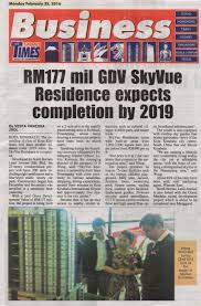 New sabah times • honesty is the cornestone of success. Rm177 Mil Gdv Skyvue Residence Expects Completion By 2019 Nbland Group