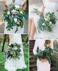 A very lush and large wedding bouquet of evergreens and eucalyptus for a casual bride. The New Rustic Herb Greenery Wedding Decoration Ideas
