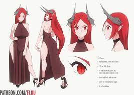 PATREON.COMFLOU v Scarlet Demon, family of Leviatan * 170 cm High, G cup v  29 and 14 months, ye  Solo (PA) :: Fantasy Porn (PA) :: Porn Art :: flou ::