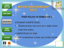 Fiqih kelas vii, semester 1 2. Tingkat Madrasah Tsanawiyah Ppt Download