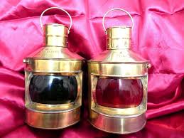 Nautical Brass Port Starboard Lantern Ship Oil Lamp Maritime Boat Light 2pcs Boat Lights Oil Lamps Nautical Lanterns
